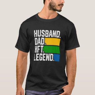 Camiseta Mens Husband Dad Nft Legend Crypto Father Quote  1