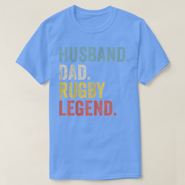 Camiseta Mens Husband Dad Rugby Legend (Diseño del anverso)