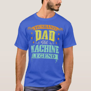 Camiseta Mens Husband Dad Slot Machine Leger Gambler Casin