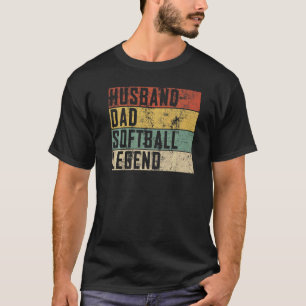 Camiseta Mens Husband Dad Softball Legend Softball Sport F