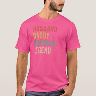 Camiseta Mens Husband Daddy Softball Leyenda Softball Sport