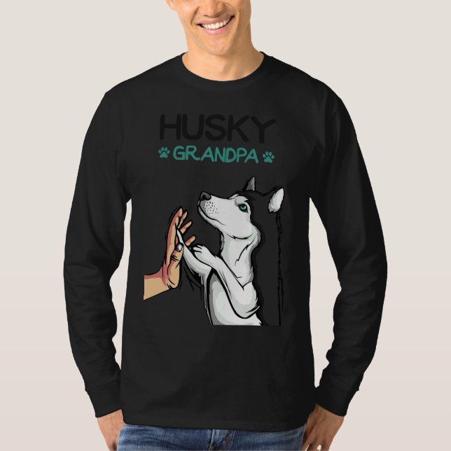 Camiseta Mens Husky Abuelo Dog Dad (Anverso)