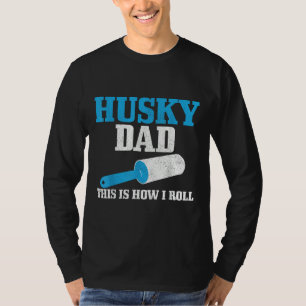 Camiseta Mens Husky Dad Dog Hair Funny Siberian Husky