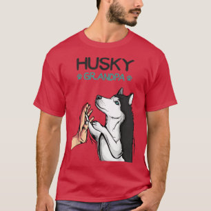 Camiseta Mens Husky Grandpa Dog Dad Lover 