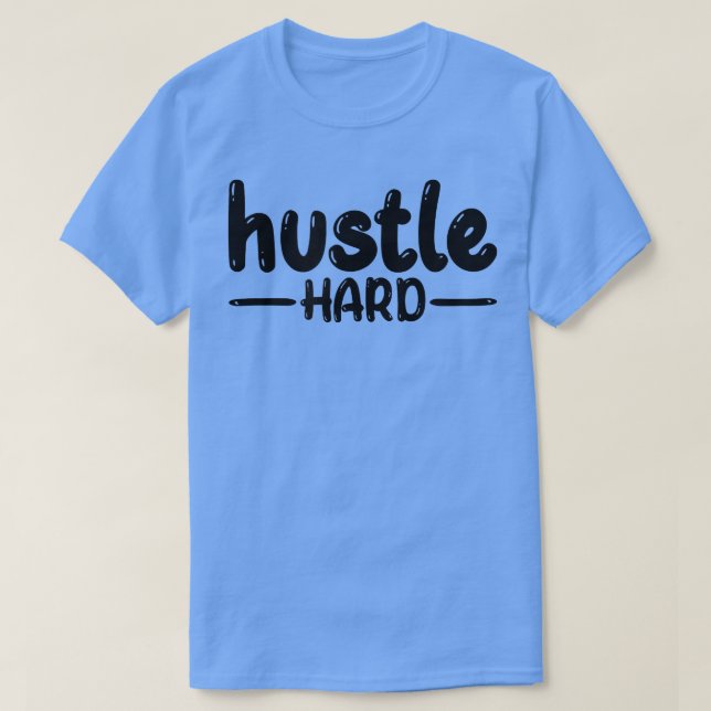 Camiseta Mens HUSTLE HARD HARD Gym Fitness Workout Bodybuil (Diseño del anverso)