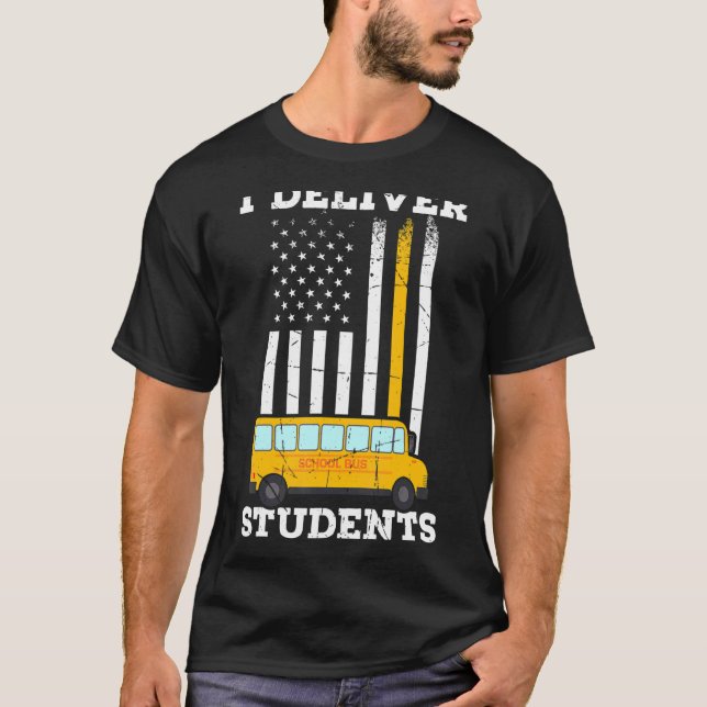 Camiseta Mens I Deliver a los Estudiantes Conductor De Auto (Anverso)