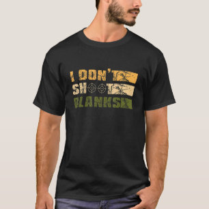 Camiseta Mens I Don't Shoot Blanks Invitación de embarazo