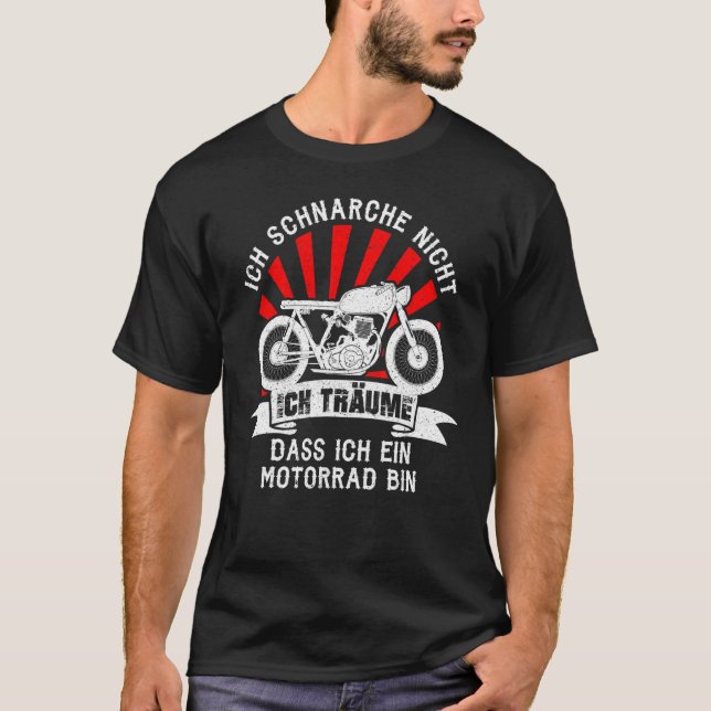 Camiseta Mens I Don't Snore Motorcycle (Anverso)