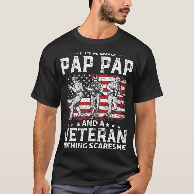 Camiseta Mens I M A Dad Pap Pap Veterano Día Del Padre (Anverso)
