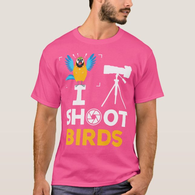 Camiseta Mens I Shoot Birds - Funny Photographer Bird Photo (Anverso)