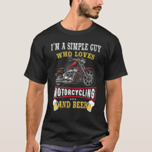 Camiseta Mens Ich Bin Ein Einfach Mann Ich Mag Moto F
