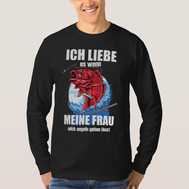 Camiseta Mens Ich Liebe Es Wenn Frau Mich Pescador Lets Fis (Anverso)