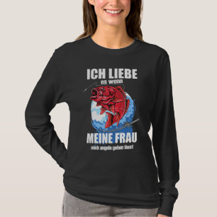 Camiseta Mens Ich Liebe Es Wenn Frau Mich Pescador Lets Fis