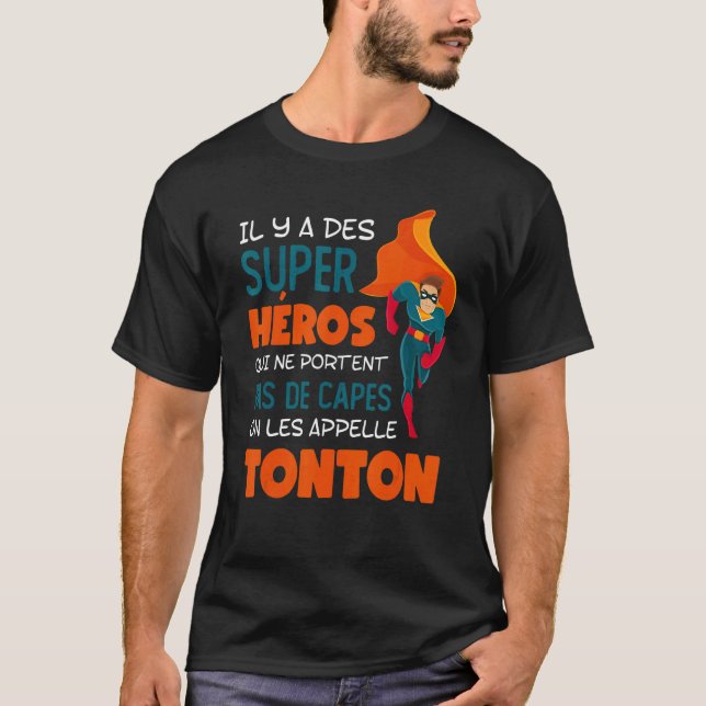 Camiseta Mens Il Y A Des Super Heroes En Les Callelle Tonto (Anverso)