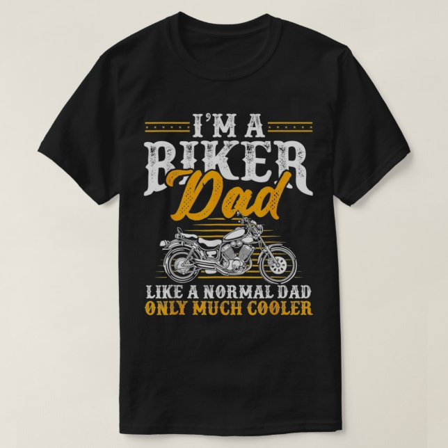 Camiseta Mens I'm a Biker Dad Funny Motorcycle Rider Dad Fa (Diseño del anverso)