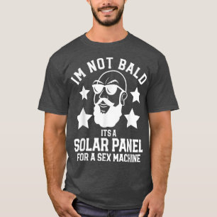 Camiseta Mens Im no calvo es un panel solar para una máquin