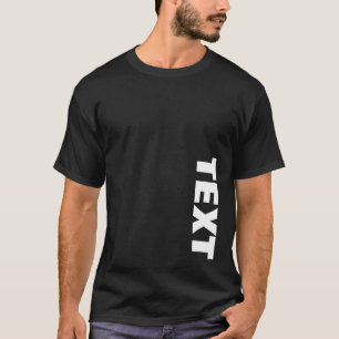 Camiseta Mens Impresión de doble cara Gran negrita Texto de