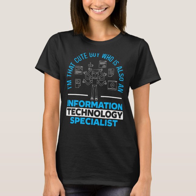 Camiseta Mens Information Technology Specialist Computer Jo (Anverso)