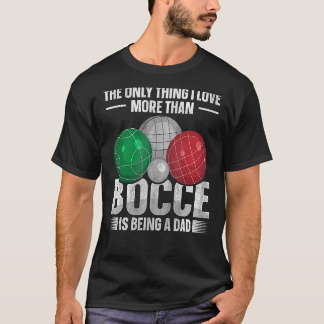 Camiseta Mens Italy Bocci Bocce Ball Cita para una obra de  (Anverso)