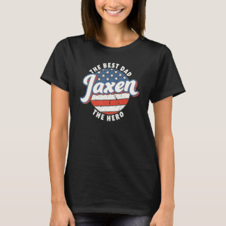 Camiseta Mens Jaxen Best Dad Hero US Flag Personalised Fath