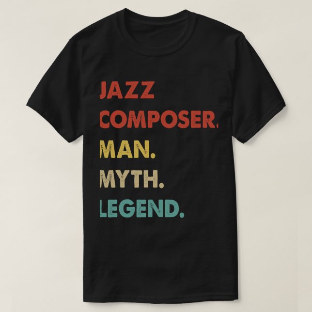 Camiseta Mens Jazz Composer Man Myriend (Diseño del anverso)