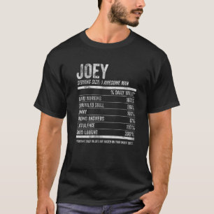 Camiseta Mens Joey Nutrición Nombre personalizado Funny Nom
