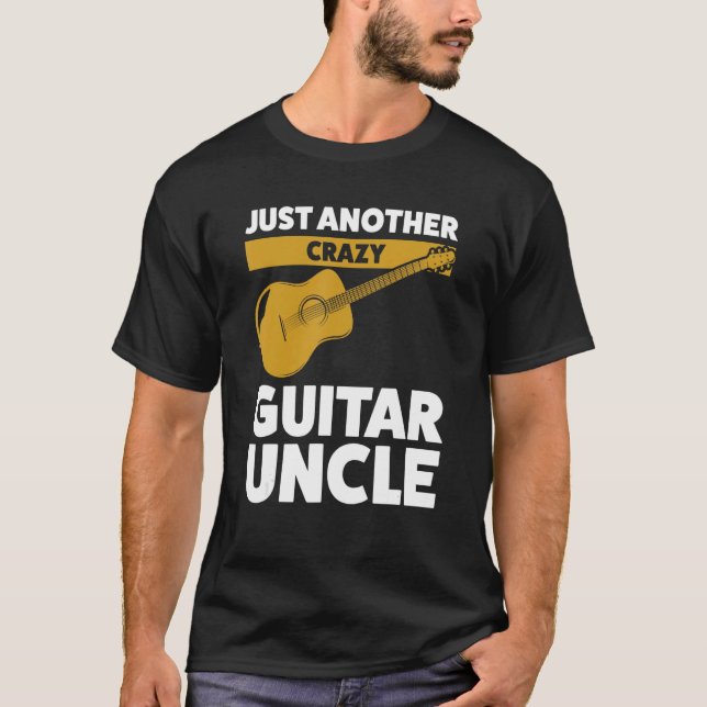 Camiseta Mens just another crazy guitar uncle guitar guitar (Anverso)