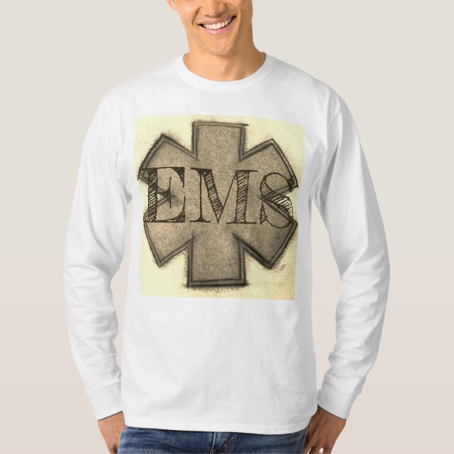 Camiseta Mens Khaki EMT (Anverso)