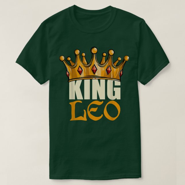 Camiseta Mens King Leo Zodiac Birthday Horoscope Astrology  (Diseño del anverso)