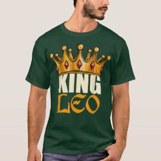 Camiseta Mens King Leo Zodiac Birthday Horoscope Astrology