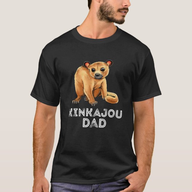 Camiseta Mens Kinkajou Padre Honey Bear Night Ape Kink (Anverso)