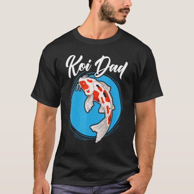 Camiseta Mens Koi Dad Japanese Koi Carp Nishikigoi Fish Fat (Anverso)