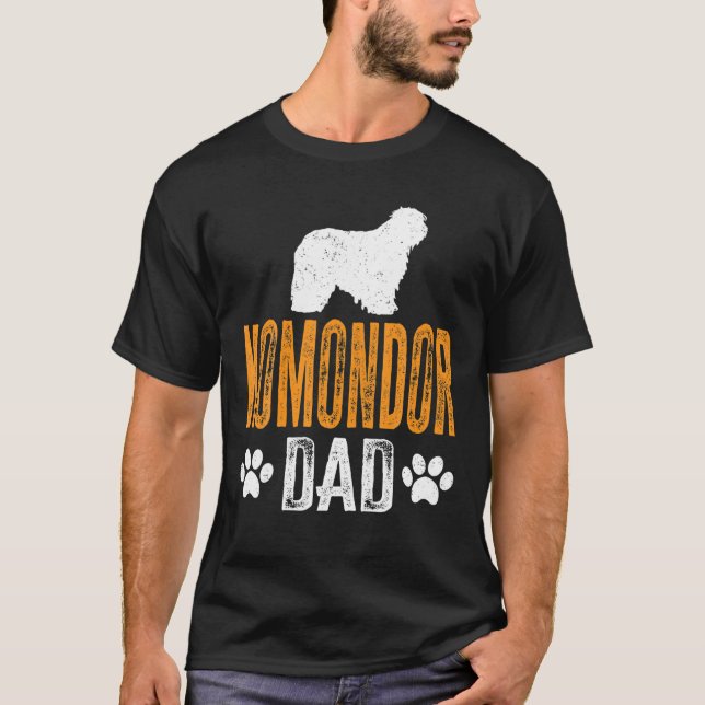 Camiseta Mens Komondor Dad Dad Dad Gire Dog Daddy Komondor  (Anverso)