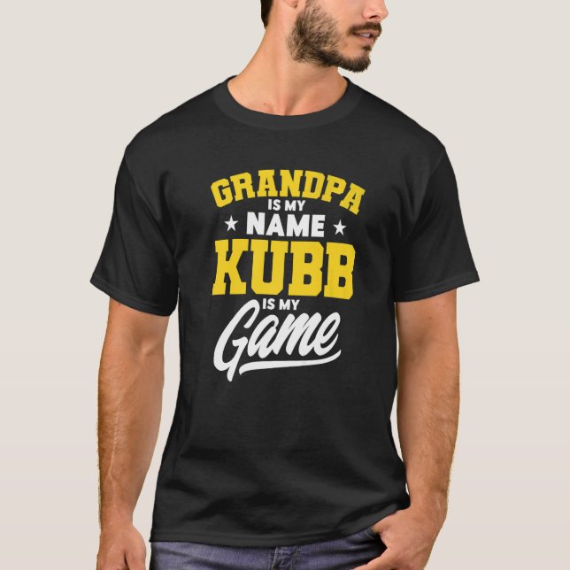 Camiseta Mens Kubb Grandpa Kubb Es Mi Jugador De Kubb (Anverso)