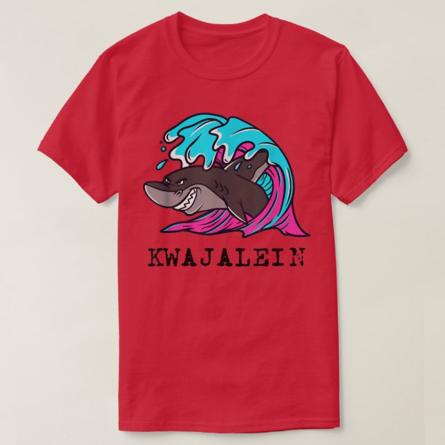Camiseta Mens Kwajalein Atoll Kwaj Marshall Islands Shark O (Diseño del anverso)