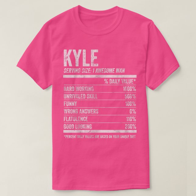 Camiseta Mens Kyle Nutrición Nombre personalizado Nombre gr (Diseño del anverso)