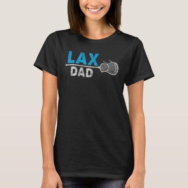 Camiseta Mens Lacrosse Player Dad Retro Style Lax Dad (Anverso)