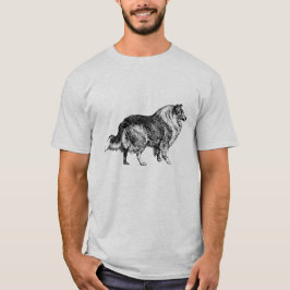 Camiseta Mens Lassie Collie Dog