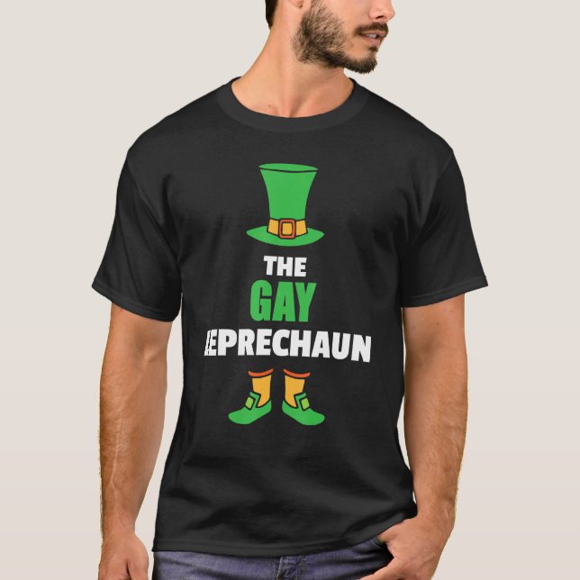 Camiseta Mens Leprechaun St Patricks Day Gay (Anverso)