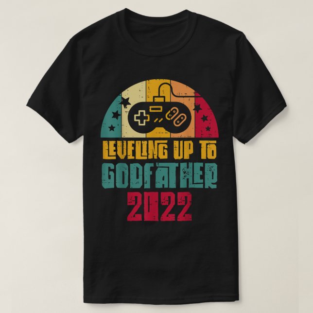 Camiseta Mens Leveling To Godfather 2022 Game Controller (Diseño del anverso)