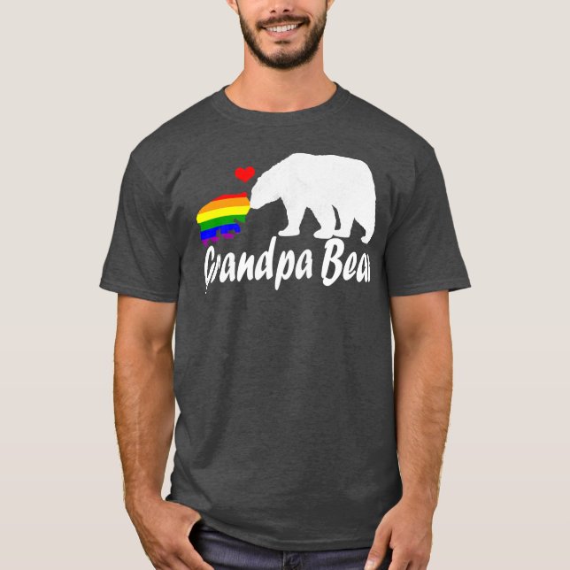 Camiseta Mens LGBT Grandpa Bear Gay Pride Equal Rights (Anverso)