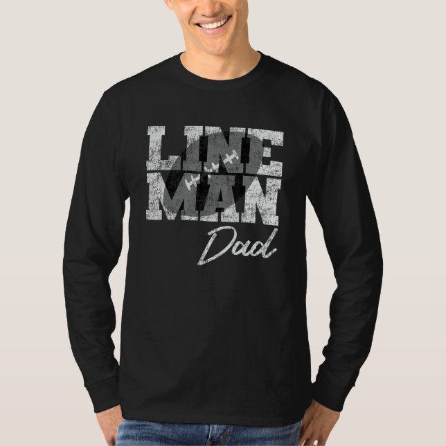 Camiseta Mens Lineman Dad  Football Player Matching Family (Anverso)
