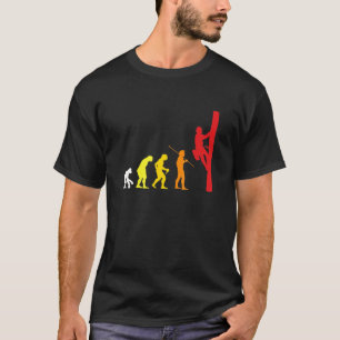 Camiseta Mens Lineman Evolution Design Great Electrician Mo