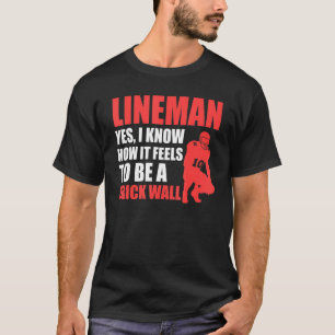 Camiseta Mens Lineman para ser una pared de ladrillo Linema