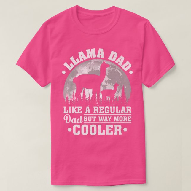 Camiseta Mens Llama Dad Like A Regular Dad Funny Llama Fath (Diseño del anverso)