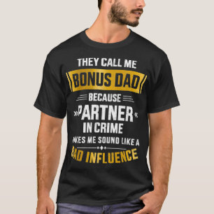 Camiseta Mens Llámame socio de bonificación papá crimen par