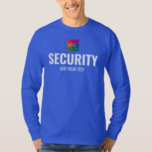 Camiseta Mens Long Sleeve Miembro Del Personal De Seguridad