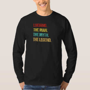 Camiseta Mens Luciano El Hombre El Mito La Leyenda Raglan