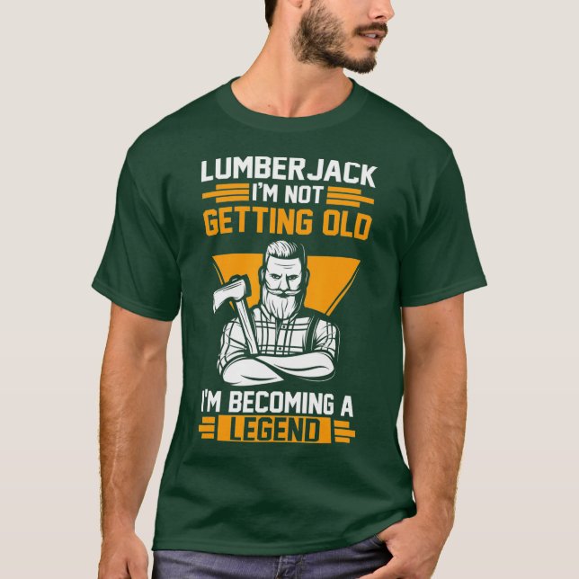 Camiseta Mens Lumberjack Forestry Lumber (Anverso)