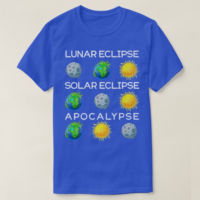 Camiseta Mens Lunar Eclipse Solar Eclipse Apocalypse Scienc (Diseño del anverso)